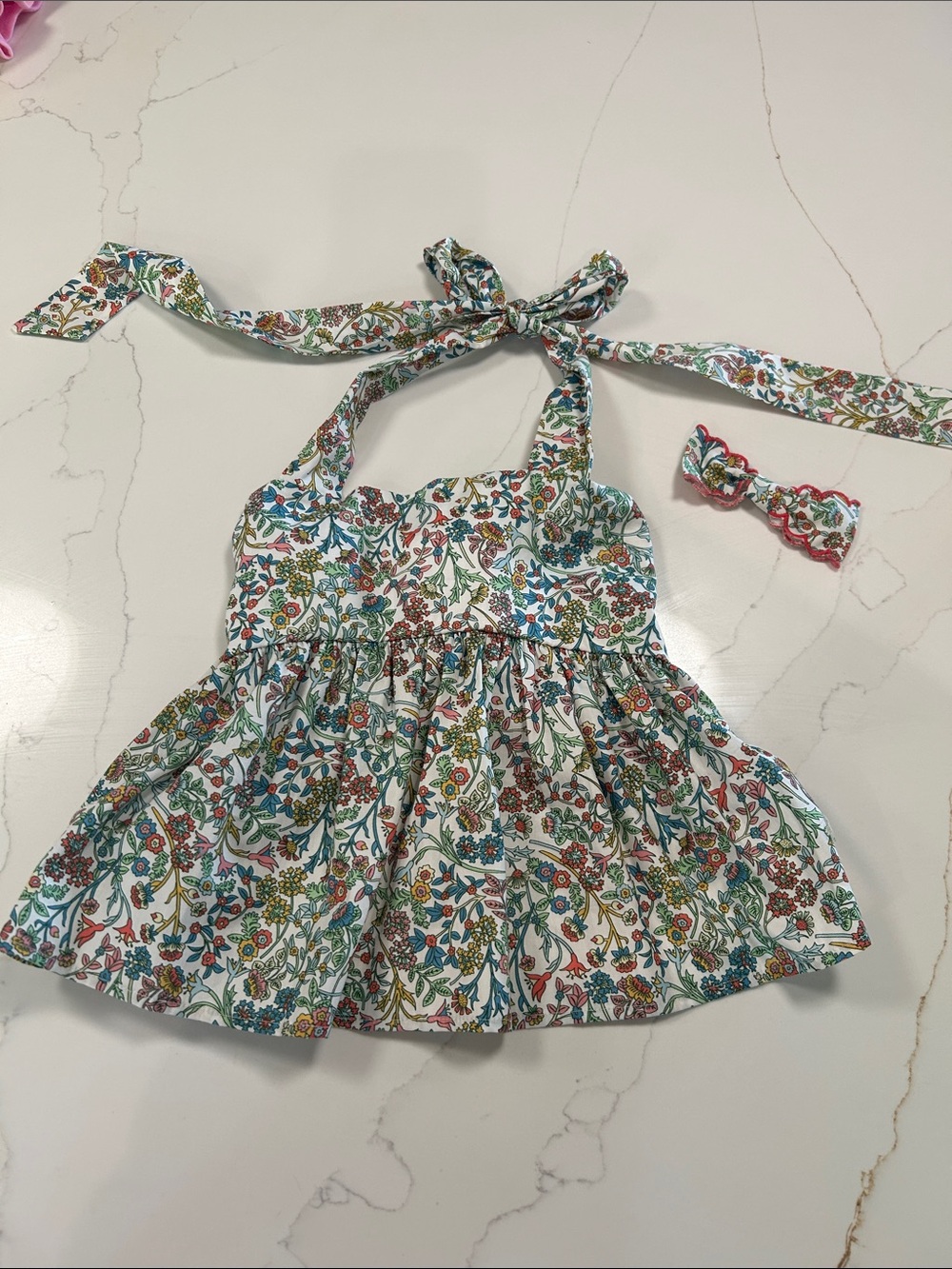 Bella bliss Halter Tank Top for Girls - matching bow